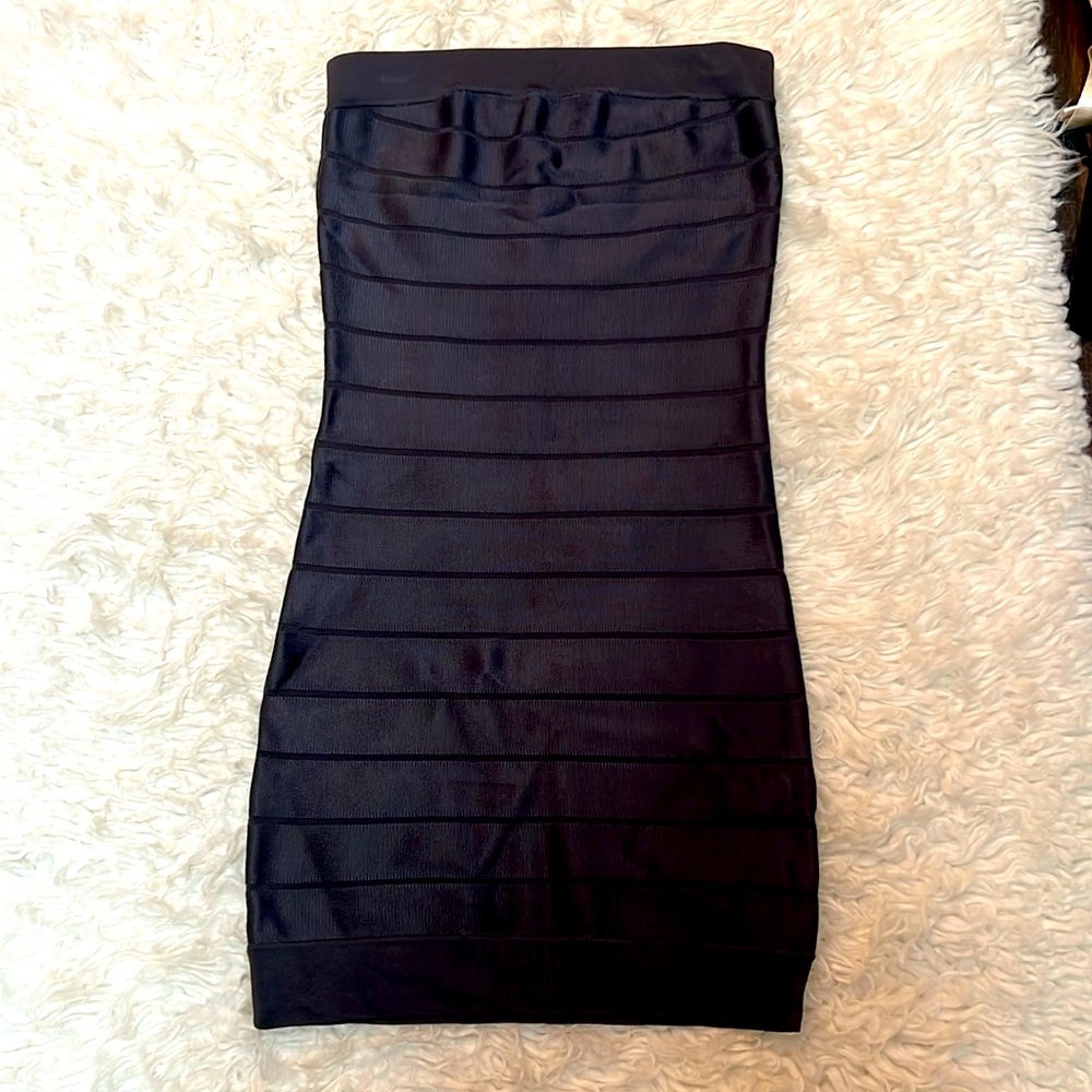 Charcoal grey tube dress